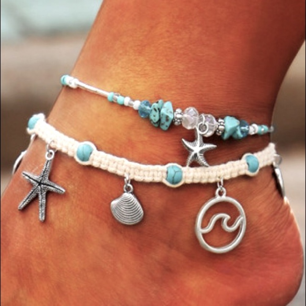 NWT Shell Rope Anklet